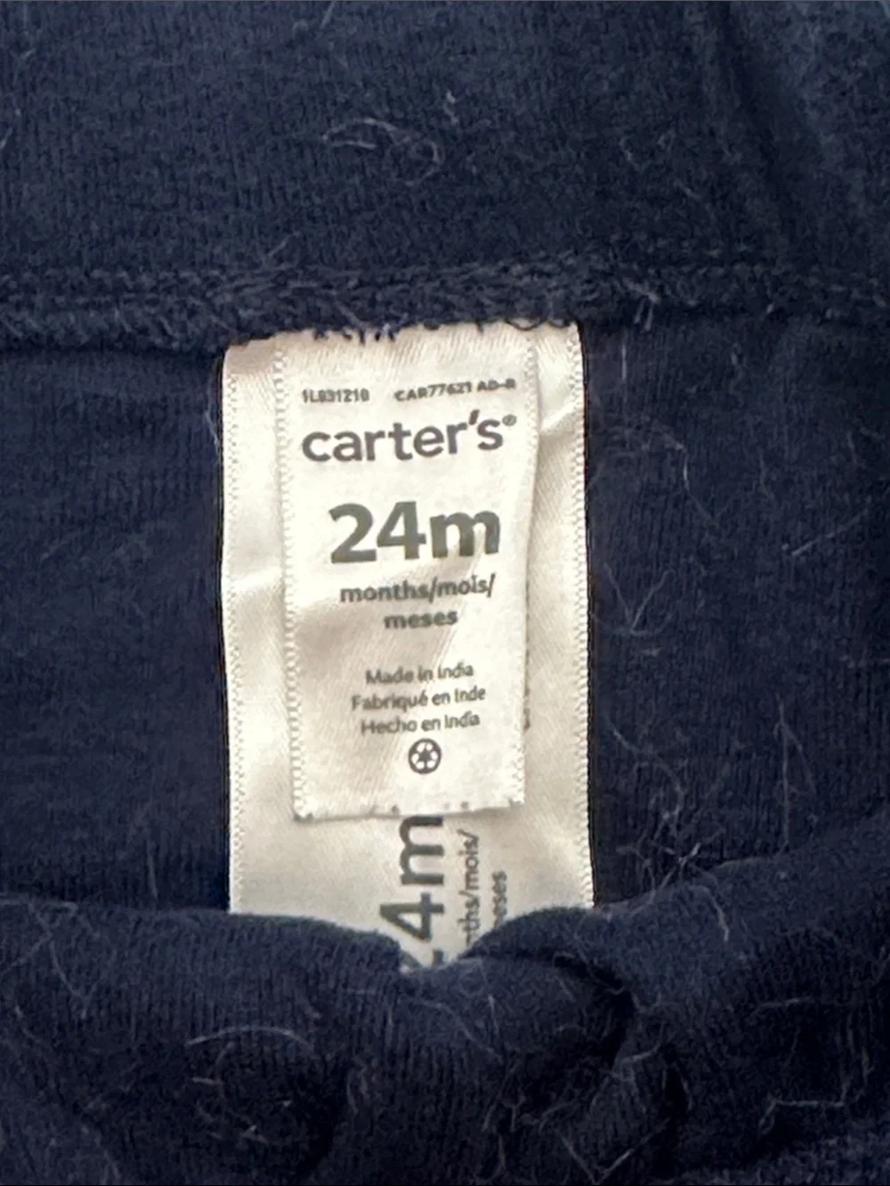 Carter's Navy Jogger Pants with White Drawstring